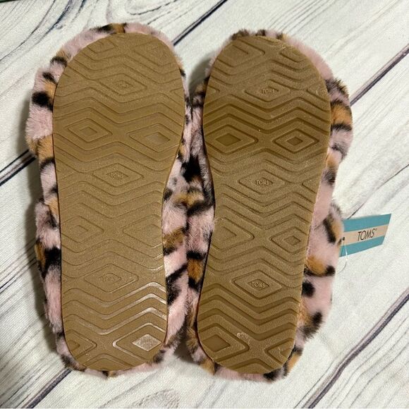NIB! Toms Susie Spanish Villa Faux Fur Cheetah Slip On Slippers Slides Size 8 - Picture 3 of 8